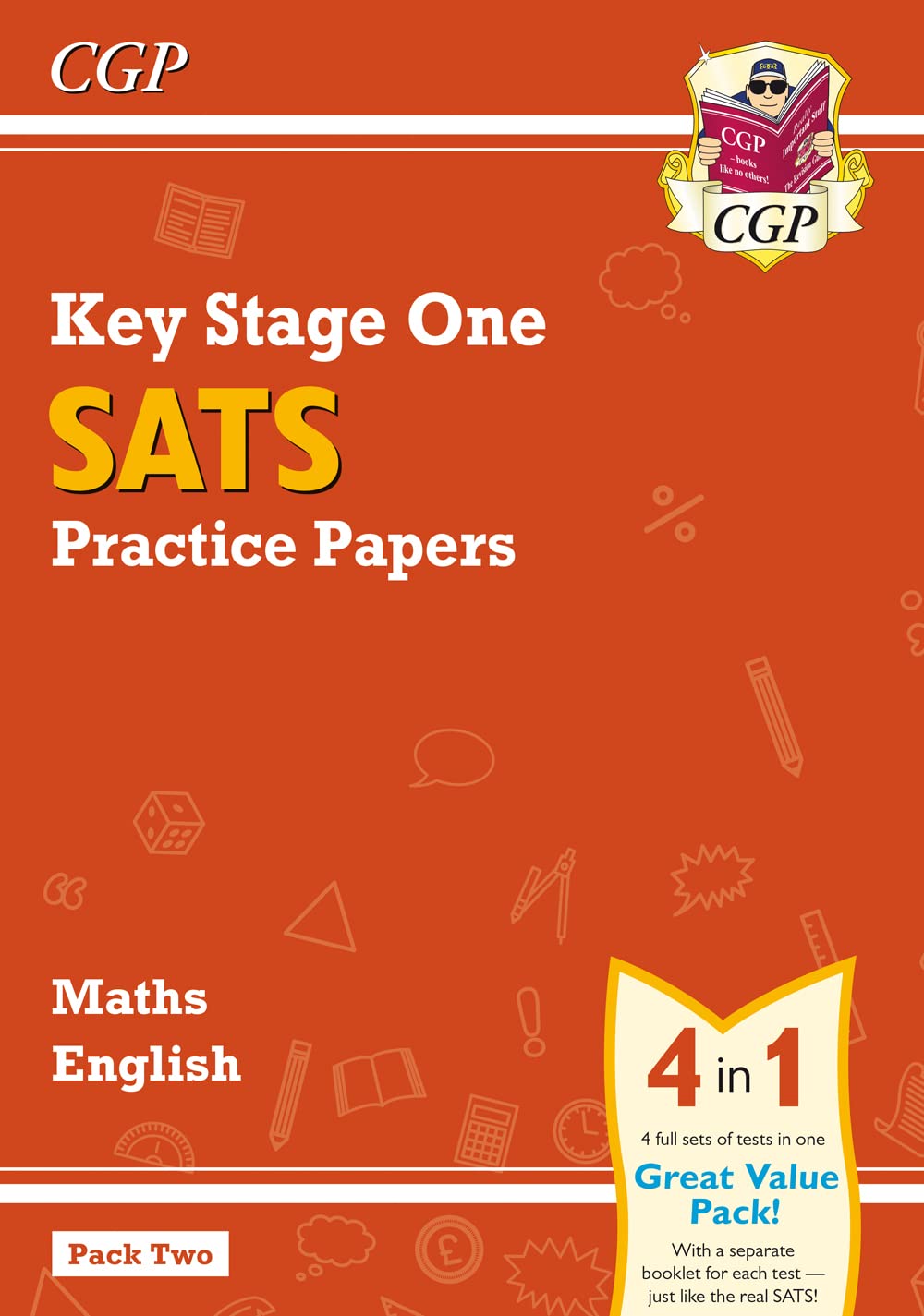 KS1 Maths and English SATS Practice Papers Pack (for the 2023 tests) - Pack 2 (CGP KS1 SATS) Professional & Reference Books