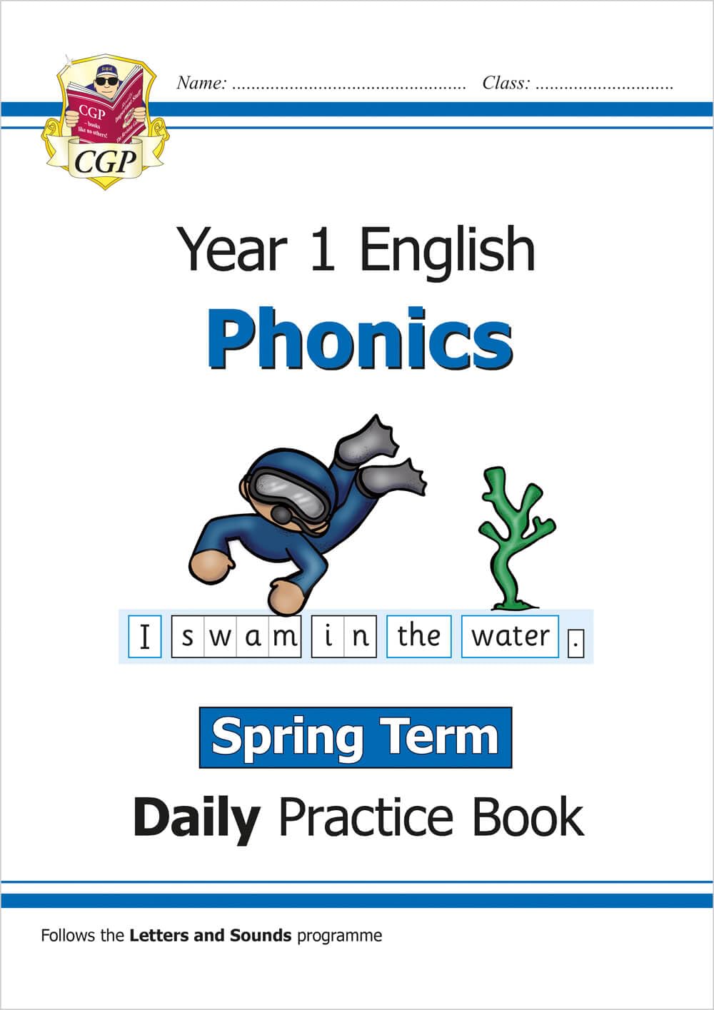 KS1 Phonics Year 1 Daily Practice Book: Spring Term (CGP Year 1 Daily Workbooks) Professional & Reference Books