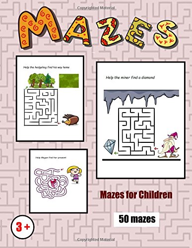 Mazes for Children: 50 black and white maze challenges for preschool children Books