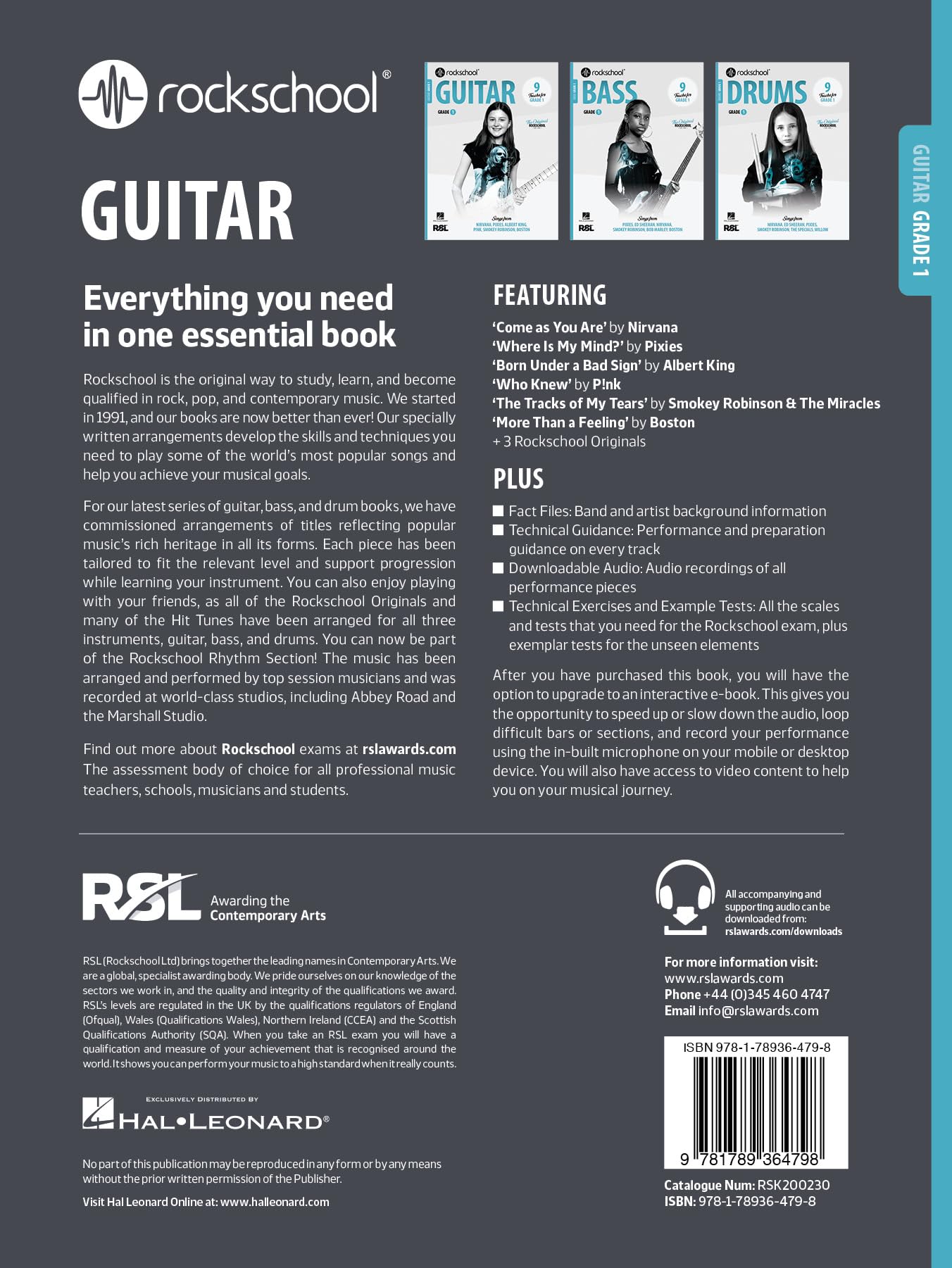 Rockschool Guitar Grade 1 (2024). Enthält Online-Audio Sheet Music