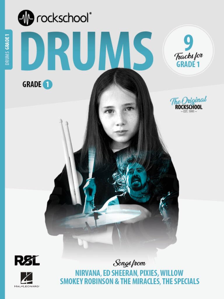 Rockschool Drums Grade 1 (2024). Enthält Online-Audio Sheet Music