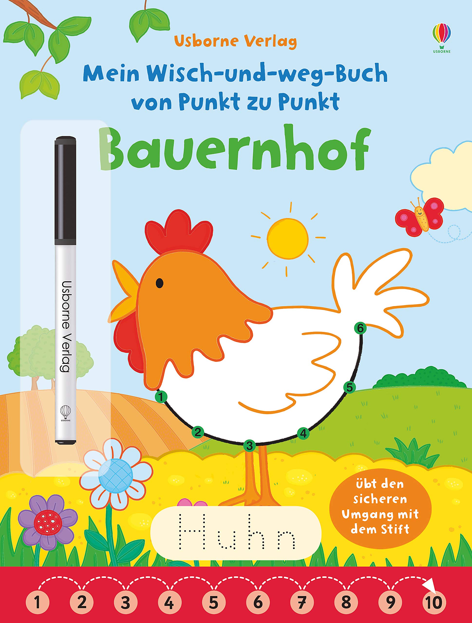 Mein Wisch-und-weg-Buch von Punkt zu Punkt: Bauernhof Non-fiction