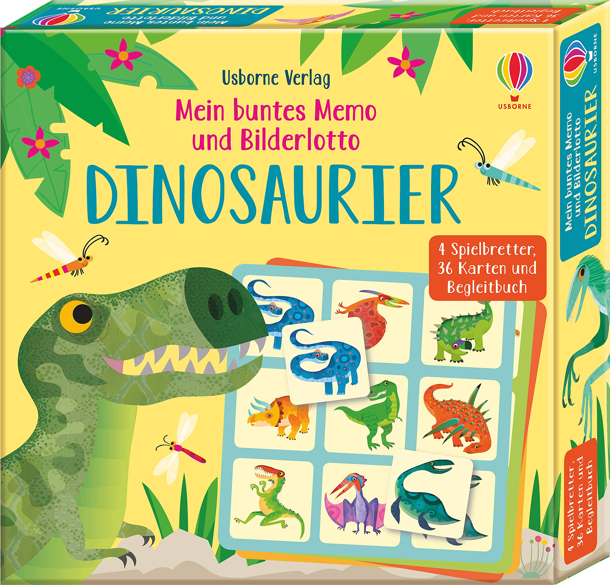 Mein buntes Memo und Bilderlotto: Dinosaurier: 4 Spielbretter, 36 Karten und Begleitbuch Non-fiction