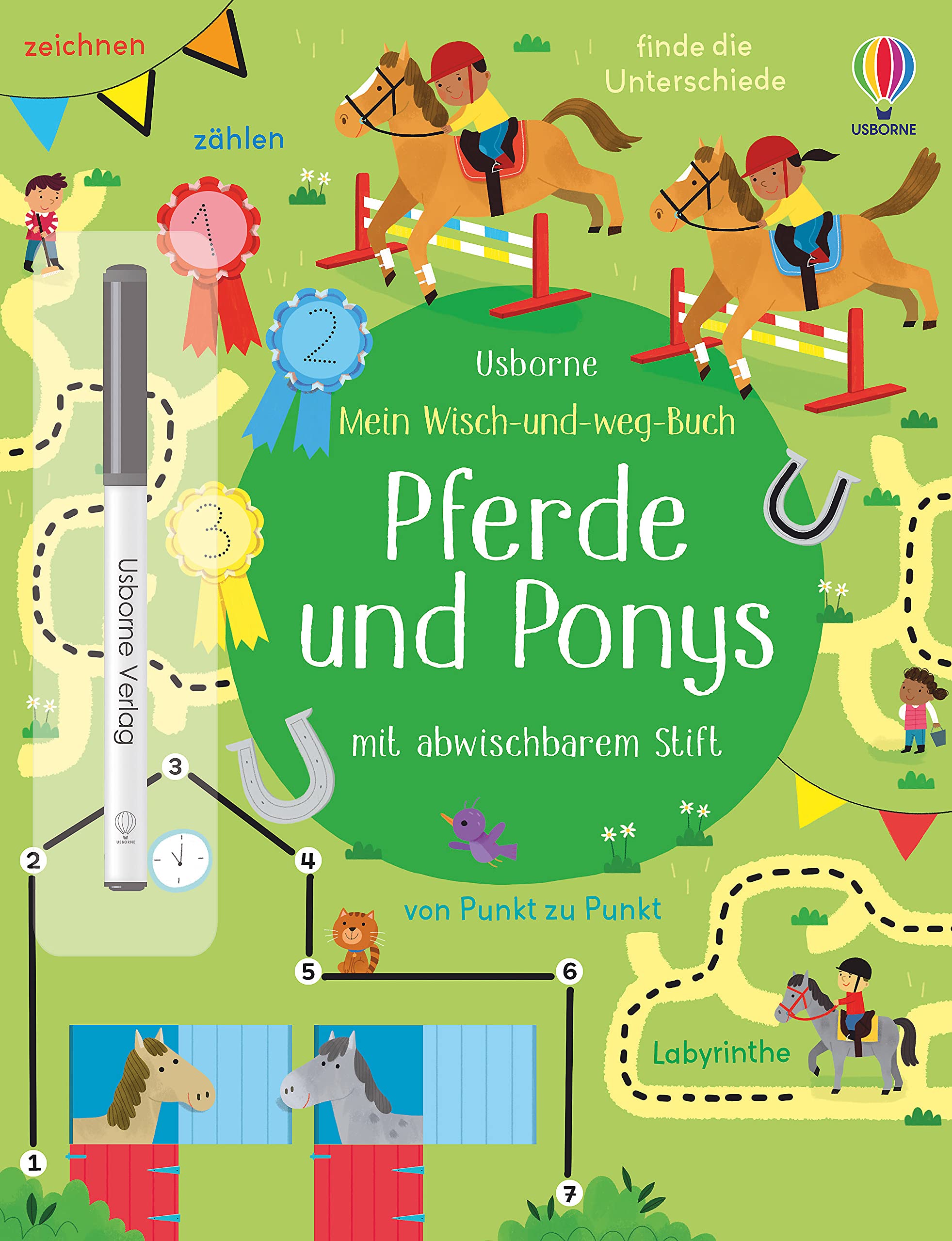 Mein Wisch-und-weg-Buch: Pferde und Ponys: mit abwischbarem Stift (Meine Wisch-und-weg-Bücher) Tiptoi & Games