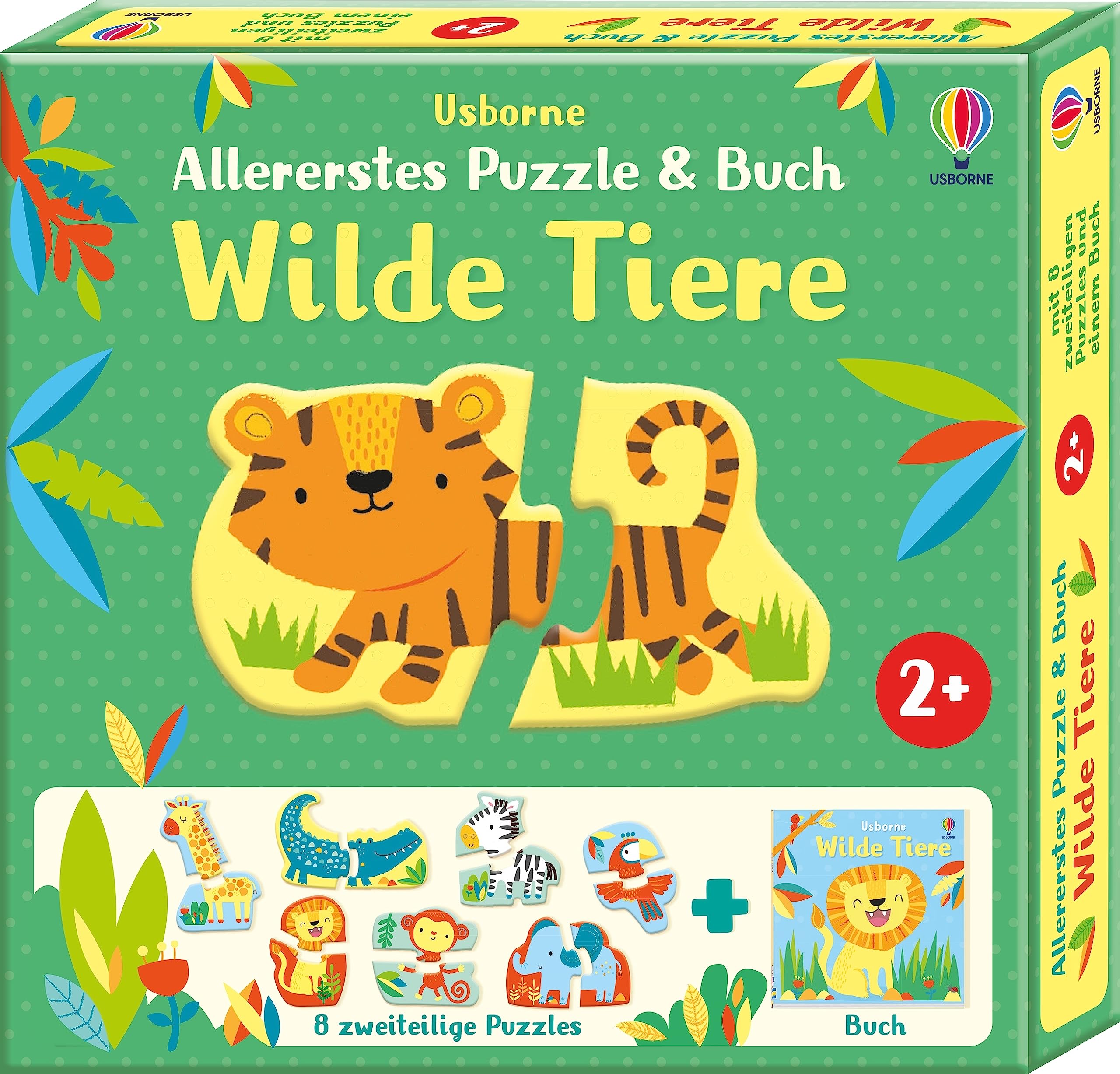 Allererstes Puzzle & Buch: Wilde Tiere: mit 8 zweiteiligen Puzzles und einem Buch (Allererstes-Puzzle-und-Buch-Reihe) Tiptoi & Games
