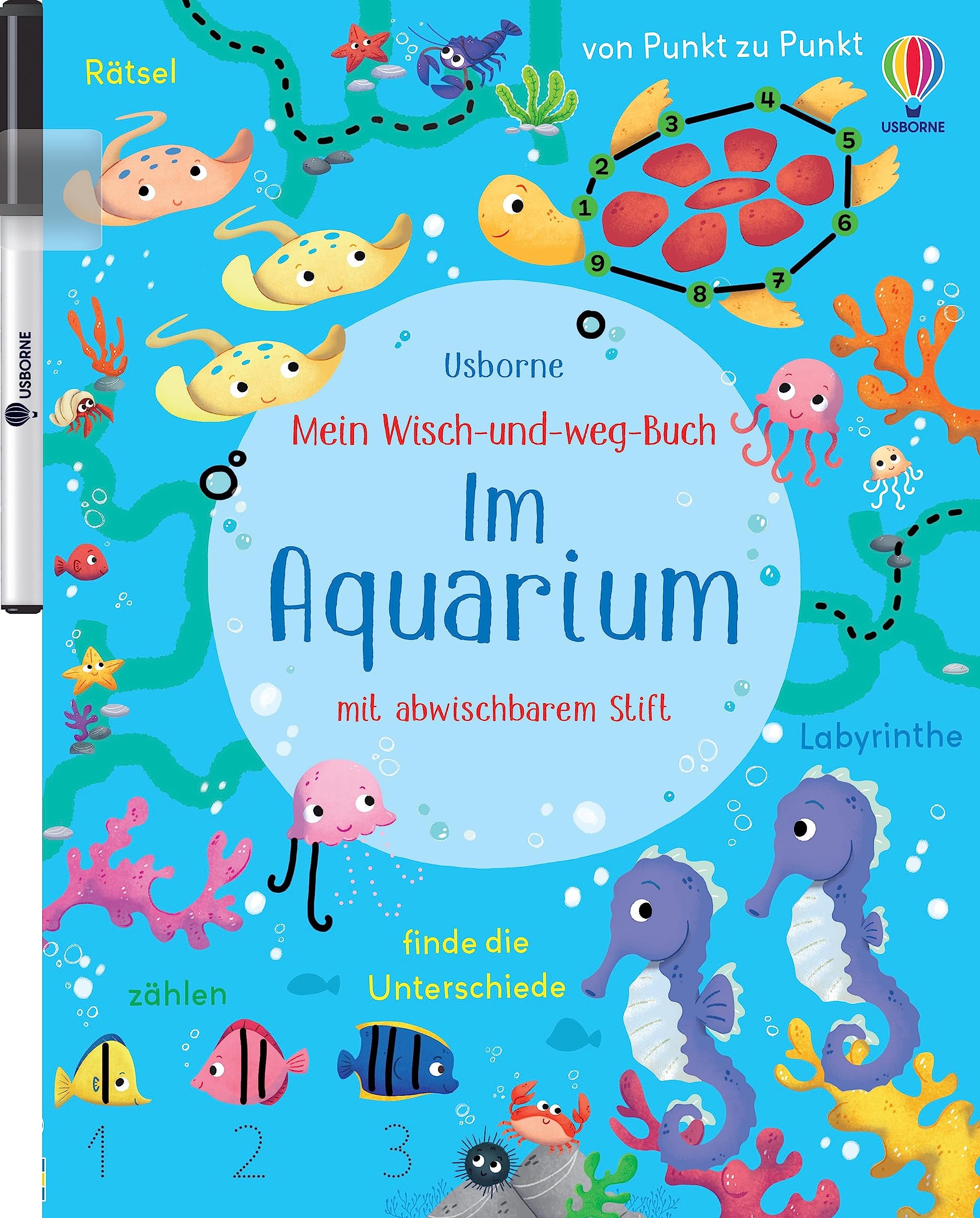 Mein Wisch-und-weg-Buch: Im Aquarium: Wisch-und-weg mit abwischbarem Stift – ab 4 Jahren (Meine Wisch-und-weg-Bücher) Tiptoi & Games