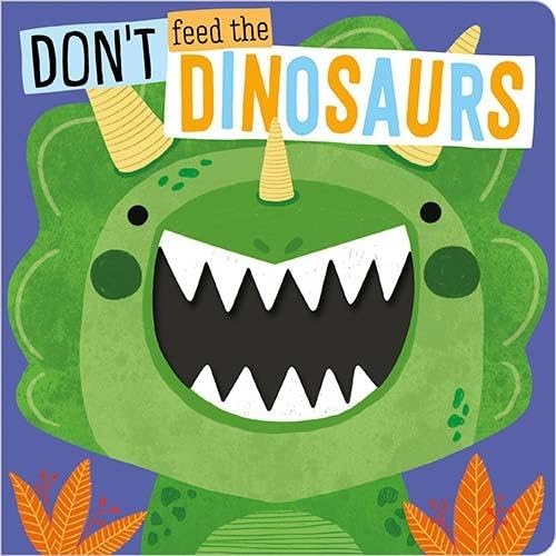 英文原版 Don't Feed the Dinosaurs 纸板洞洞书 低幼英语韵律启蒙 亲子互动 Books