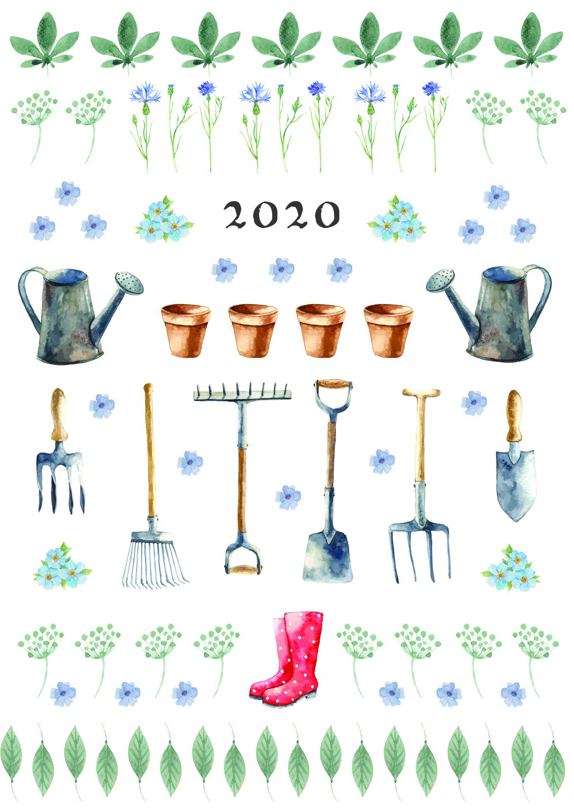 Garden: 2020 A5 Padded Diary book