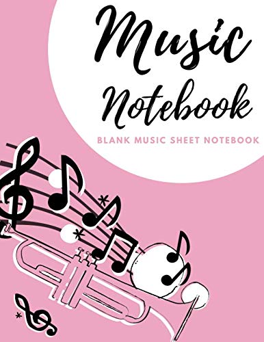 Blank Music Sheet Notebook: 12 Staves per page - 8.5" x 11" - 108 pages Arts & Music
