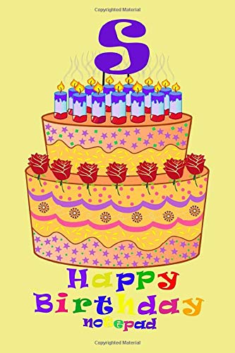 Happy Birthday Notepad: Monogram Initial S Mini Notebook Birthday Card Alternative 4x6 100 pages (Monogrammed Birthday Notepads, Band 19) Lifestyle