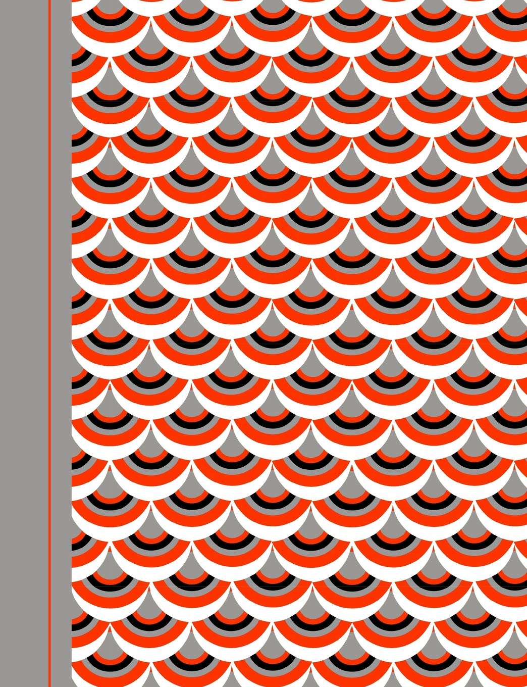 Mermaid Scales Orange Print: Composition Book Non-fiction