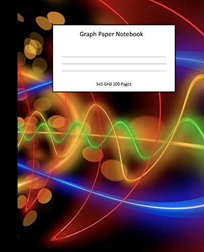 Graph Paper Notebook 5x5 Grid 100 Pages: Color Wavelength Mathematics