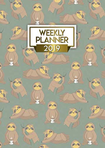 Weekly Planner 2019: Pretty Coffee Loving Sloth Personal Daily, Weekly and Monthly Pocket Size 2019 Planner and Organizer. Cute Sloth Small Inspirational Yearly Calendar, Journal and Agenda. Business, Finance & Career