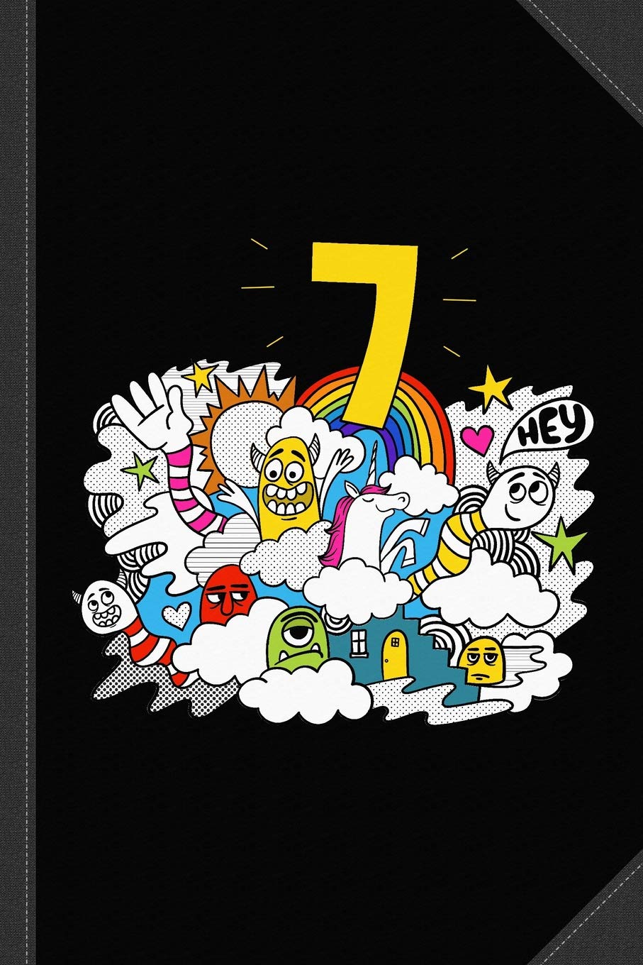 7th Birthday Monsters Unicorn Journal Notebook: Blank Lined Ruled For Writing 6x9 120 Pages Essays & Short Stories