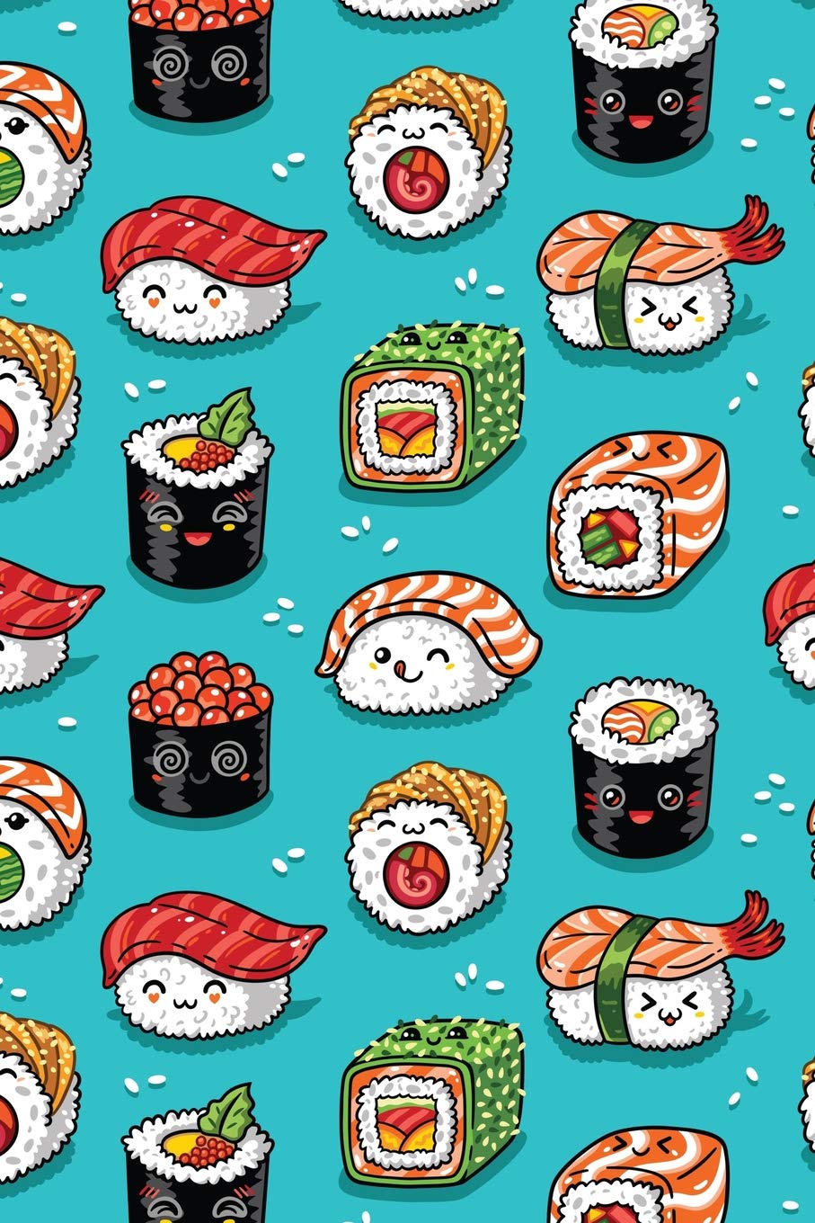 Journal: Kawaii sushi | 150 Wide Ruled Pages | 6 x 9 size | Writing notebook (Girls, Band 4) Non-fiction