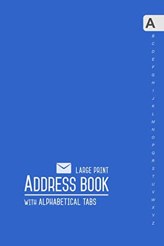 Address Book Large Print: 6x9 Medium Contact Notebook Organizer with Alphabetical Tabs | Smart Design Blue Film, Art & Culture