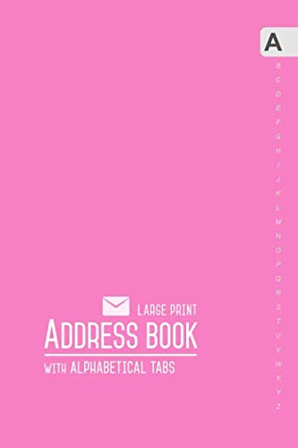 Address Book Large Print: 6x9 Medium Contact Notebook Organizer with Alphabetical Tabs | Smart Design Pink Film, Art & Culture