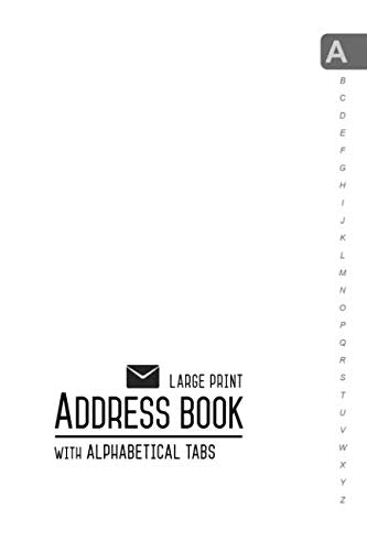 Address Book Large Print: 6x9 Medium Contact Notebook Organizer with Alphabetical Tabs | Smart Design White Film, Art & Culture