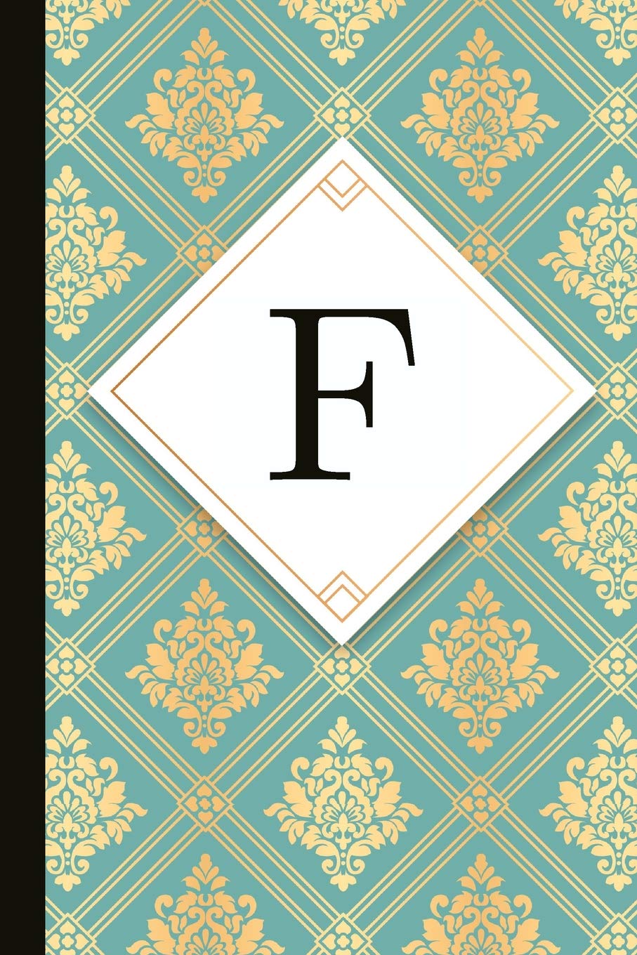 F: Monogrammed B Personalized Gift Lined Journal with Letter F, 6 x 9 Business, Finance & Career
