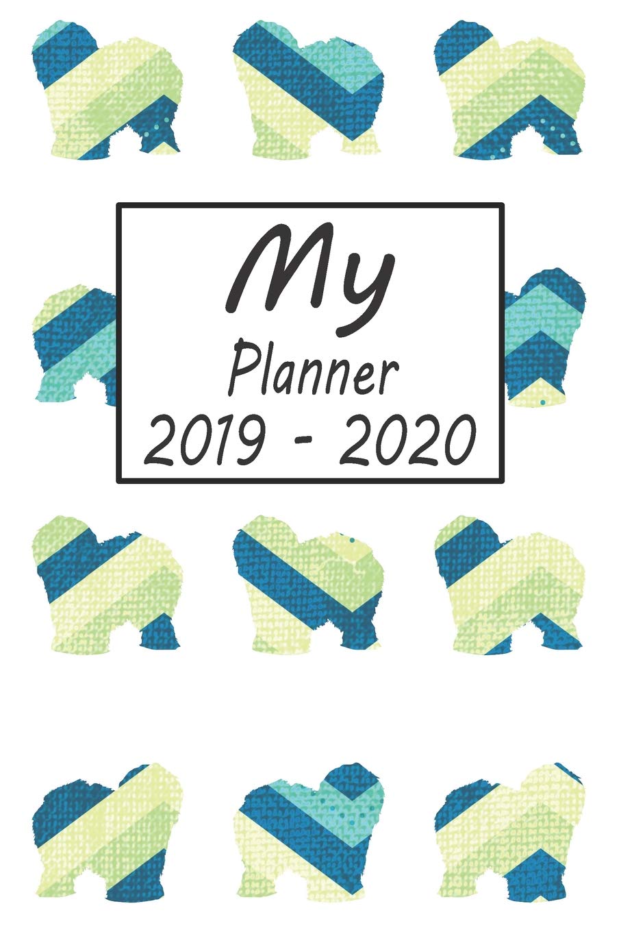 My Planner 2019 - 2020: Old English Sheepdog Dog Blue Pattern Weekly Planner 2019 - 2020: 24 Month Agenda - Calendar, Organizer, Notes, Goals & To Do Lists Pets