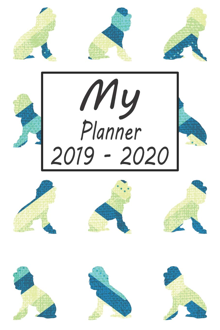 My Planner 2019 - 2020: Poodle Dog Blue Pattern Weekly Planner 2019 - 2020: 24 Month Agenda - Calendar, Organizer, Notes, Goals & To Do Lists Pets