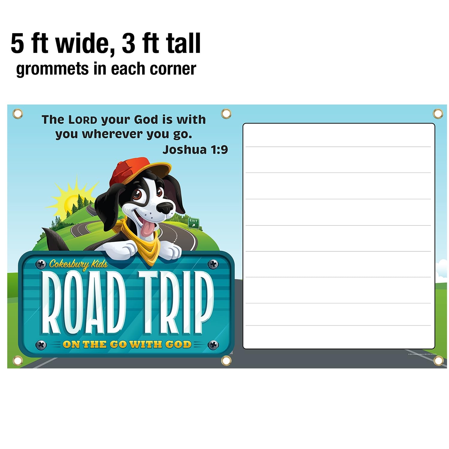 Vacation Bible School 2025 Road Trip Outdoor Banner: On the Go With God Religion & Esotericism