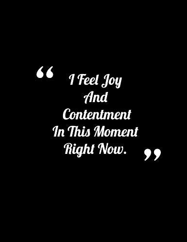 I feel joy and contentment in this moment right now.: The Notebook of Journal I feel joy and contentment in this moment right now. Business, Finance & Career