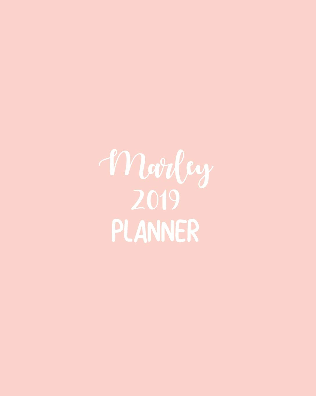 Marley 2019 Planner: calendar with daily task checklist ,Organizer, Journal Notebook and Initial name on Plain Color Cover (Jan through Dec), Marley 2019 Planner Business, Finance & Career