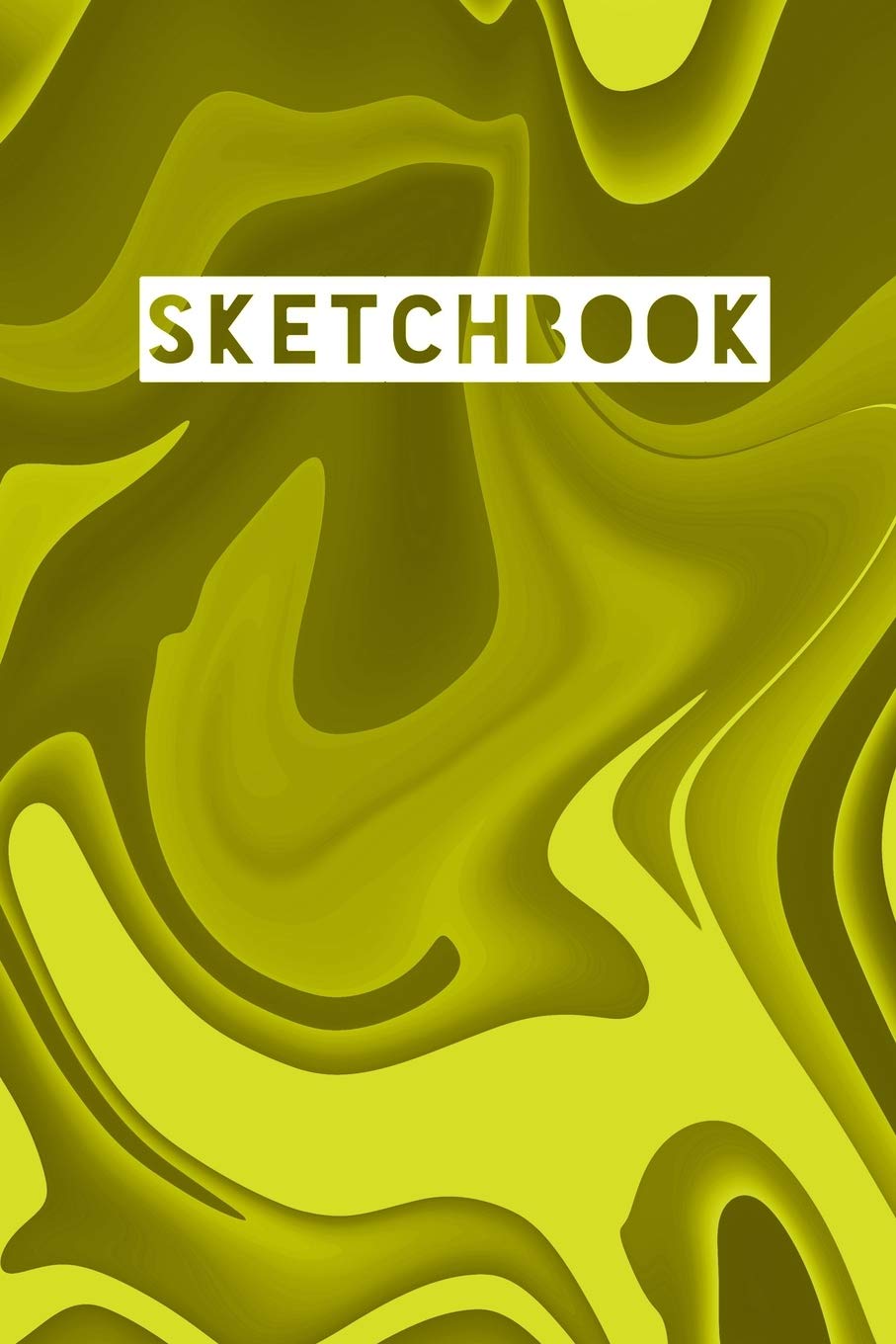 Sketchbook: Abstract Liquid Marble Yellow Design Film, Art & Culture