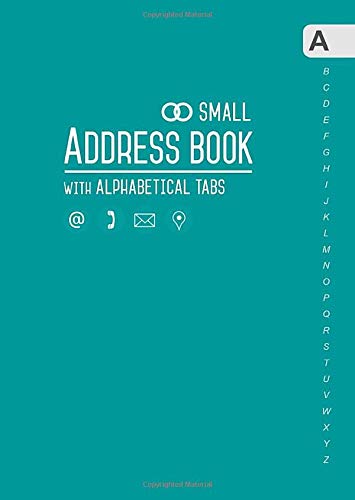 Address Book Small with Alphabetical Tabs: B6 Contact Notebook Organizer | Smart Design Teal Film, Art & Culture