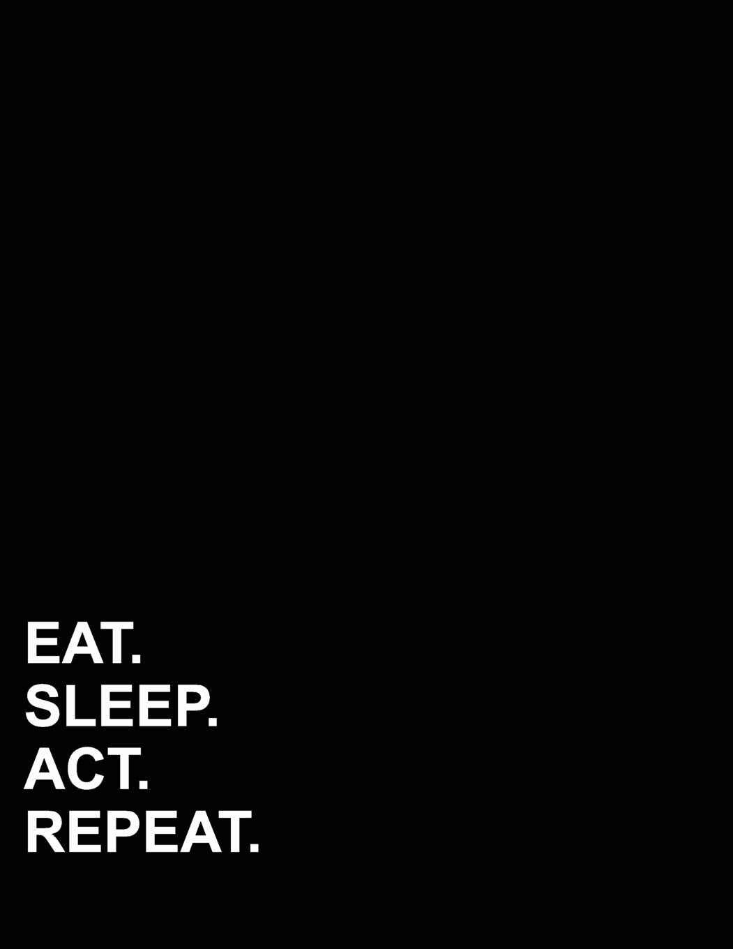 Eat Sleep Act Repeat: Polar Graph Paper Notebook - 1/2 Inch Centered Technical Sketchbook Contemporary literature