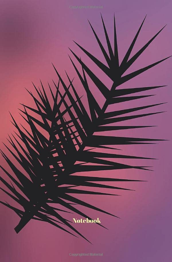 Notebook: Notebook 120 dotted pages with pink background and palm leaves - Notizbuch mit Punktraster und 120 Seiten - kompaktes Format - Bullet Journal mit Cover Design Pink + Palme Media & Communication