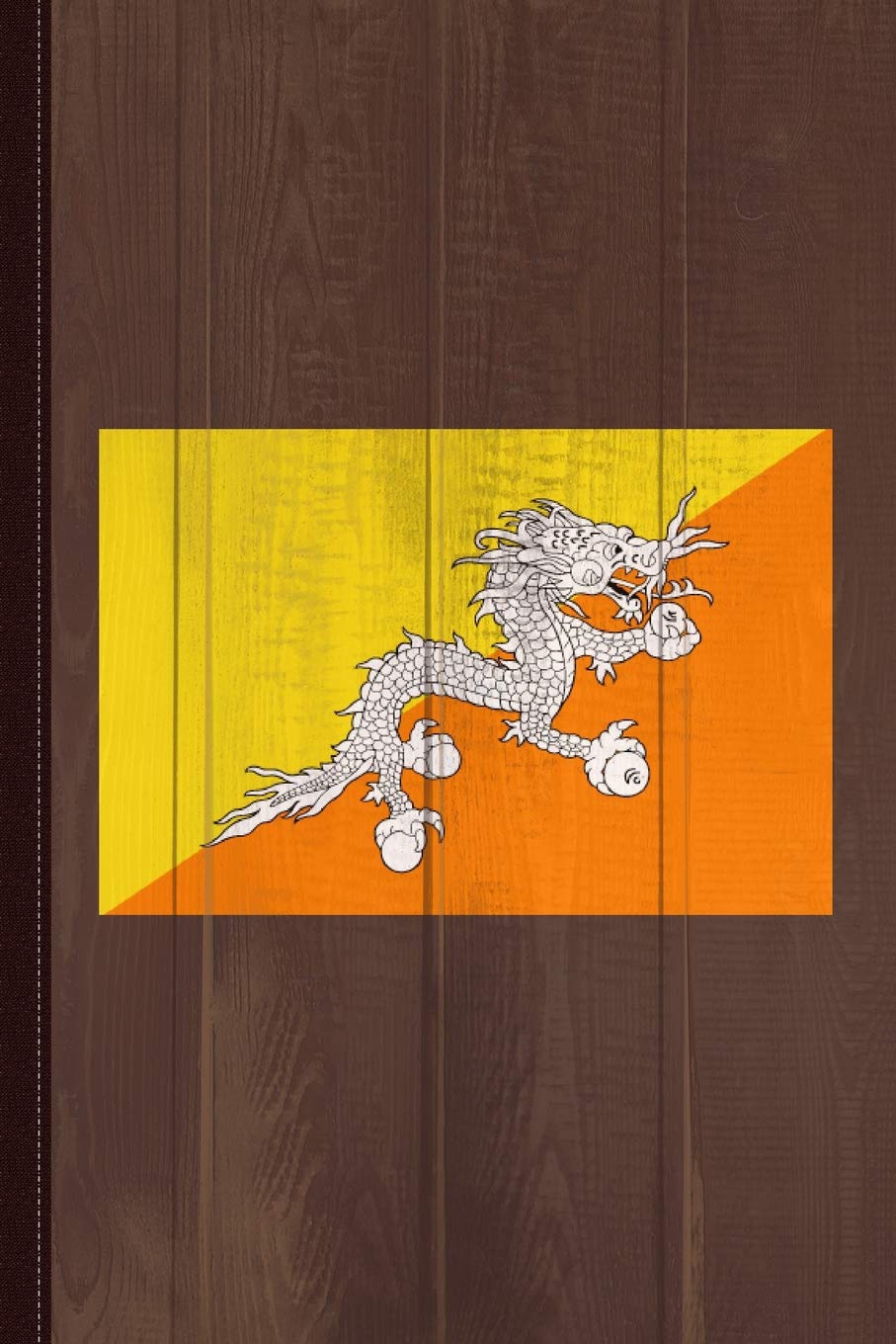 Bhutan Flag Journal Notebook: Blank Lined Ruled For Writing 6x9 110 Pages Essays & Short Stories