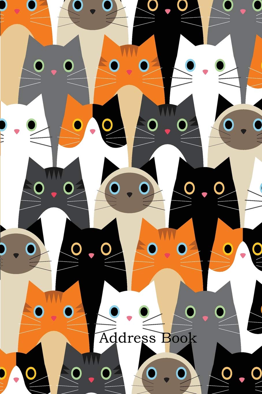Address Book: Alphabetical Index With Pattern with cute cats idea cover Business, Finance & Career
