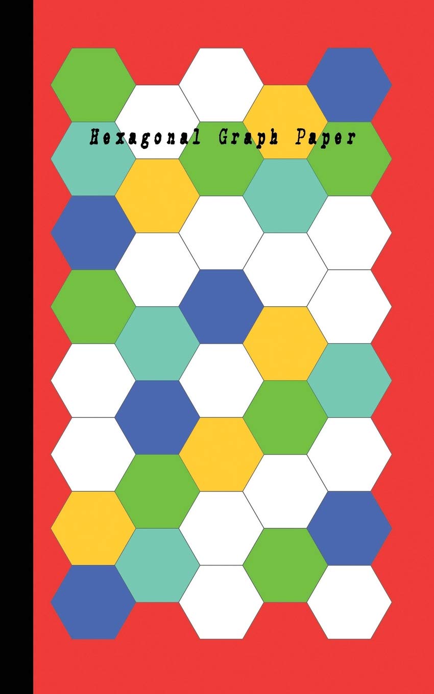 Hexagonal Graph Paper: Hexagon Paper (Large) 0.5 Inches (1/2") 100 pages (5"x8") Cream Paper, Hexes Radius Honey comb paper, Organic Chemistry, ... Composition Notebook for Game Maps Grid Mats Learning & Reference