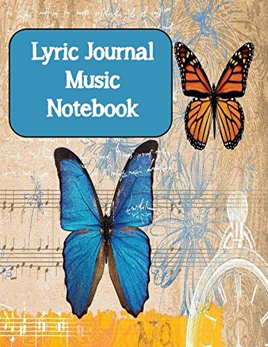 Lyric Journal Music Notebook: 120 Page Lined Notebook Journal for Songwriters Arts & Music