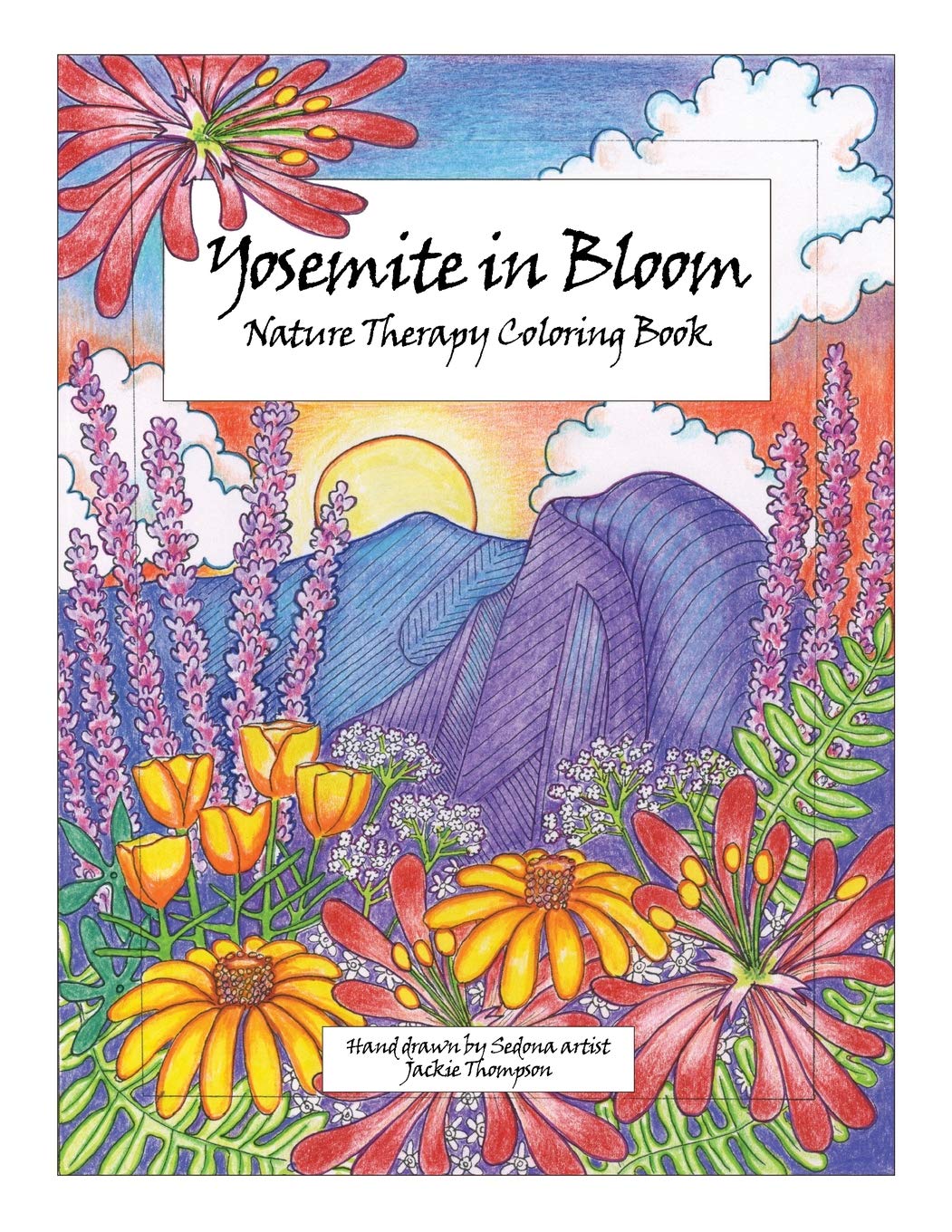 Yosemite in Bloom: Nature therapy coloring book Books