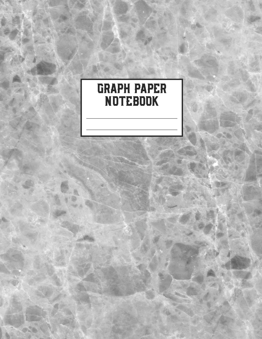 Graph Paper Notebook: 8.5 x 11 4x4 Quad Ruled 120 Pages Gray Marble Film, Art & Culture