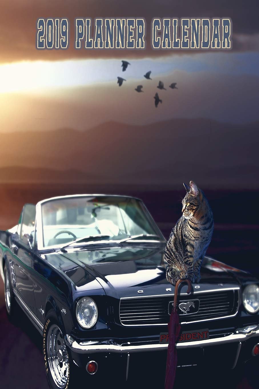 2019 Planner Calendar: 2019 Planner Calendar: Cat Sitting On A Hot Rod Car Automobile Elephants Safari Serengeti Air Plane: 6"x9" Portable Format 130 Pages: 6"x9" 130 Pages Business, Finance & Career