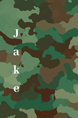 Jake: Personalised Camouflage Cover Notebook | 160 Ruled Pages | 6x9 Journal | Paperback Diary | Glossy Finish Essays & Short Stories
