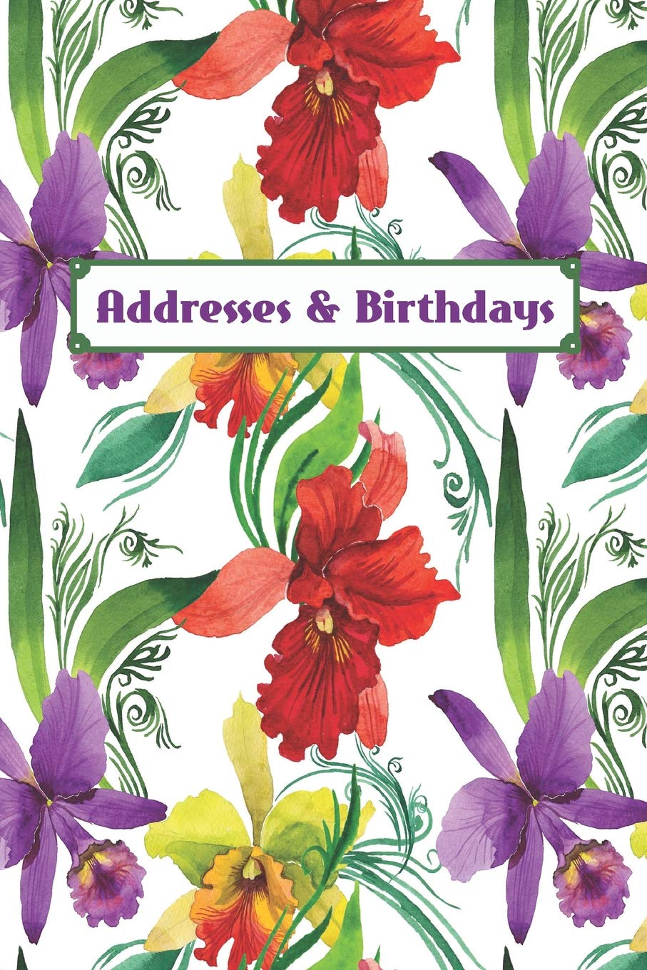 Addresses & Birthdays: Watercolor Fancy Orchids Books
