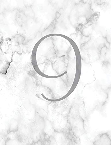 I: Monogram Initial I Notebook for Women and Girls-Grey Marble-120 Pages 8.5 x 11 Film, Art & Culture
