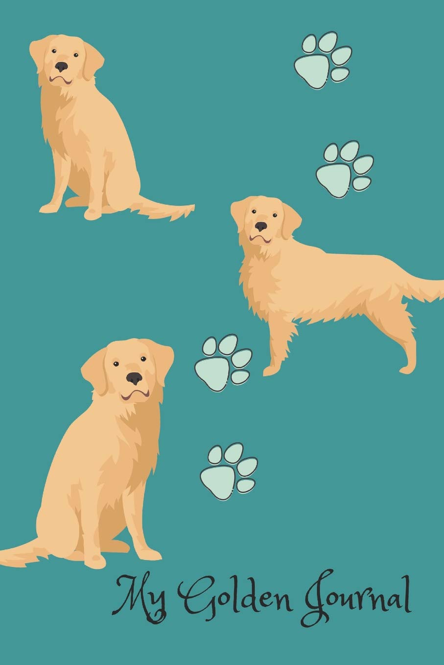 My Golden Journal: Cute Dog Breed Journal Wide Ruled Lined Paper (Dog Breed Journals, Band 1) Pets