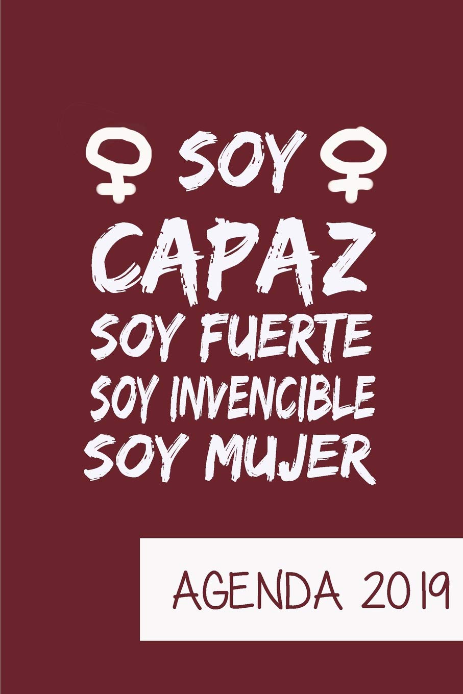 Agenda 2019 Soy Capaz Soy Fuerte Soy Invencible Soy Mujer: Agenda Mensual y Semanal + Organizador I Cubierta con tema de Feminista I Enero 2019 a Diciembre 2019 6 x 9in Books