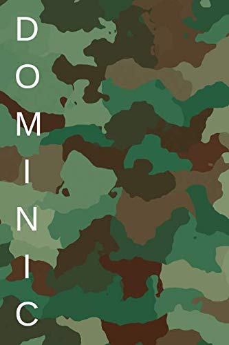 Dominic: Personalised Camouflage Cover Notebook | 160 Ruled Pages | 6x9 Journal | Paperback Diary | Glossy Finish Essays & Short Stories