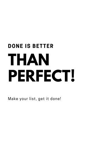 Entrepreneur's Planner- Done is Better than Perfect Business, Finance & Career