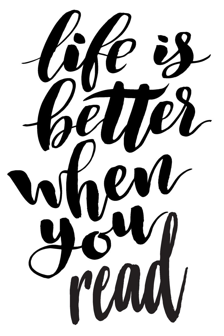 Life is Better When You Read: 6x9 College Ruled Line Paper 150 Pages Learning & Reference