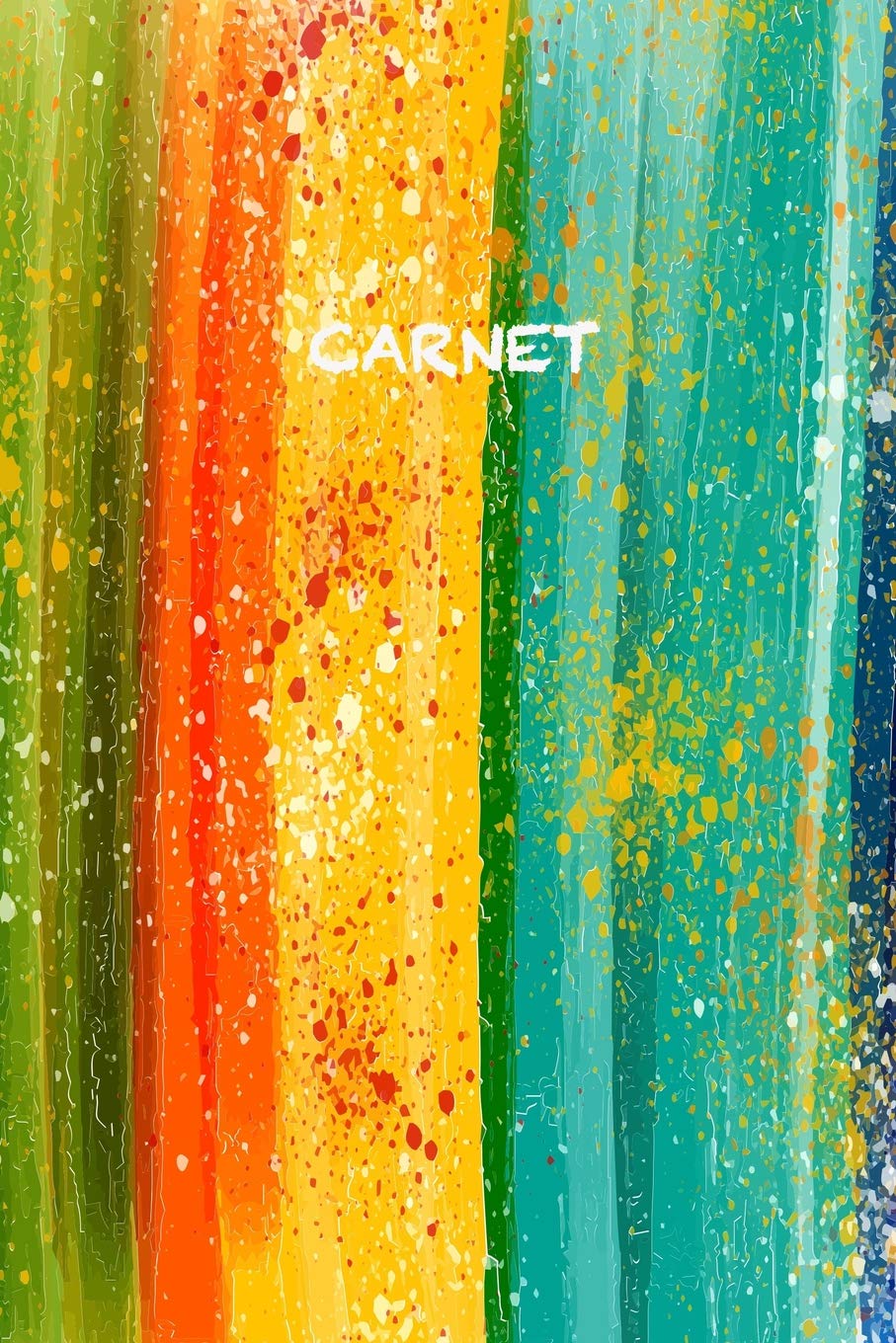 Carnet: Élégant et Pratique | Arc-en-Ciel Aquarel | Vert Orange Rouge Orange Jaune Bleu | 120 Pages Avec Papier Ligné book