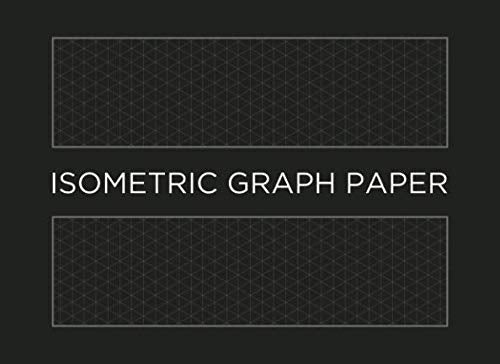 Isometric graph paper: Landscape layout 3d sketching grid notepad: Equilateral triangles measure 0.28 inches in size: Dark brown cover design Architecture