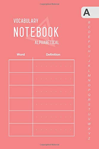 Vocabulary Notebook Alphabetical: 4x6 Mini Notebook 2 Columns with A-Z Tabs Printed | Small Word Journal | Smart Design Baby Pink Film, Art & Culture